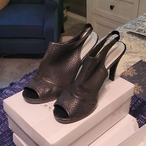 Audrey Brooke leather slingbacks.